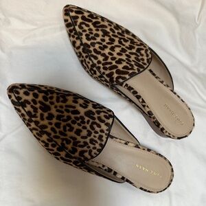 Cole Haan Brown and Black Mules Sleek Pointed Toe